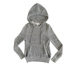 Victorias Secret Women’s Gray Ribbed Pull Over Pull String Pocket Sweater Size M